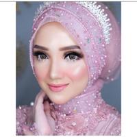 Gambar Terlaris! veil mutiara /Slayer ala ells wedding/Slayer viral dari YING HIJAB undefined 1 Tokopedia