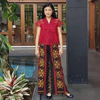 Gambar Celana Tenun Etnik Kulot Wanita Sumba Bawahan Motif NTT Jumbo Premium - HITAM SALUR, XL dari ponokawanbatik undefined 1 Tokopedia