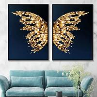 Gambar Butterfly Wings Abstract Canvas Poster Scandinavian Wall Art Poster dari yul yul market9 undefined 3 Tokopedia