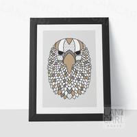 Gambar Hiasan Frame Owl Burung Hantu Ruangan Rumah Scandinavian Lukisan Unik - Hitam dari LANCARI Design undefined 1 Tokopedia