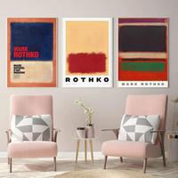 Gambar Scandinavian Modern Wall Art Mark Rothko Abstract Colorful HD Canvas dari yul yul market9 undefined 4 Tokopedia