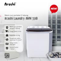 Gambar MESIN CUCI 2 TABUNG ARASHI AWM 551B 5.5 Kg - ARASHI LAUNDRY AWM 551 B dari Angkasa Jaya Elektronik undefined 3 Tokopedia