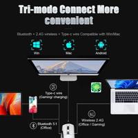 Gambar DAREU PC Gamer Mouse 12000DPI RGB Tri-mode Wireless Bluetooth Mic dari Glencerys undefined 4 Tokopedia