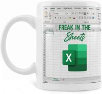 Gambar Freak In The Sheets Coffe Mug Spreadsheet Excel Mug Gift For Boss Cpa dari quixotic star undefined 5 Tokopedia