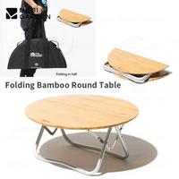 Gambar Mobi Garden Folding Table Bamboo Round Portable Outdoor Camping dari silkcream undefined 1 Tokopedia