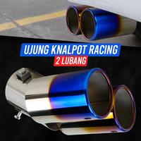 Gambar Muffler Ujung Knalpot Modif Mobil Racing Dua Lubang dari All Autoparts undefined 3 Tokopedia
