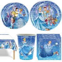 Gambar Cinderella Party Supplies Paper Cups Plates Napkins Tablecloth dari bismilah cel undefined 1 Tokopedia