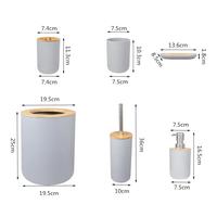 Gambar 6Pcs Bamboo Bathroom Accessories Sets Toothbrush Holder Soap dari borele undefined 5 Tokopedia