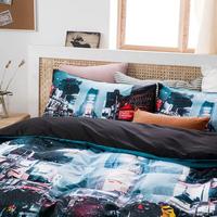 Gambar 3D Printed Polyester Cotton 3 Piece Bedding Set Color Personality dari Gieun ID undefined 4 Tokopedia