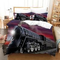 Gambar 3D Printed Car Bedding Sets Train Pattern Duvet Cover Pillowcases dari Gieun ID undefined 2 Tokopedia
