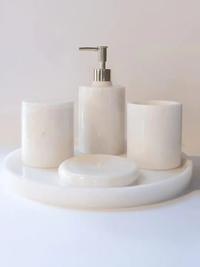 Gambar Quality 5 Pecies Luxury Bathroom Accessories Set Marble Durable Soap dari Sivashop_ undefined 3 Tokopedia