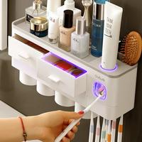 Gambar Bathroom Accessories Organizer Set Toothbrush Holder Automatic dari doltishness undefined 4 Tokopedia