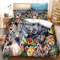 Gambar Phechion Cartoon Animal 3D Print Bedding Set Duvet Covers Pillowc dari Gieun ID undefined 4 Tokopedia