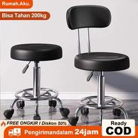 Gambar RA  Kursi Bar Besi / Kursi Putar Hidrolik /  Kursi Salon Dengan Roda / -  Biru dari GER SHOP 2 undefined 1 Tokopedia