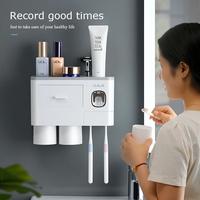 Gambar Bathroom Accessories Organizer Set Toothbrush Holder Automatic dari doltishness undefined 2 Tokopedia