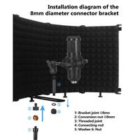 Gambar Recording Microphone Wind Screen Shield Board Sound-absorbing Cover dari Harjaya Mall undefined 5 Tokopedia