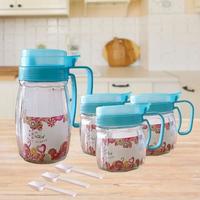 Gambar Tempat Bumbu Dapur Kitchen Botol Minyak Kaca 4 Pcs + Sendok Set - FM dari Formiana undefined 3 Tokopedia