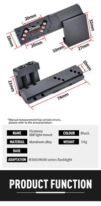 Gambar !TERBARU! WADSN Flashlight Offset mount Base SF M300 M600 Scout light dari tarkammstore undefined 5 Tokopedia