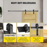 Gambar 9Ft Wood Sliding Barn Door Hardware Slides Kit Door Slide dari echinodermic undefined 1 Tokopedia