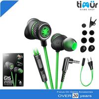 Gambar Plextone G15 Stereo Earphone Headset Mic Gaming PUBG ML FF Hijau dari Timur Game Shop undefined 1 Tokopedia