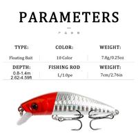 Gambar Lure Minnow 7cm high quality TERLARIS - No. 2 dari sobatfishing shop undefined 5 Tokopedia