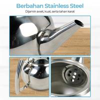 Gambar Teko Ceret Teh Kopi Stainless Steel Tahan Panas dengan Saringan 1L - Gold dari KASMA STORE undefined 4 Tokopedia