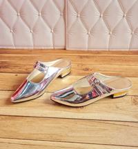 Gambar Flat Shoes Wanita TERBARU -  Sepatu Bapau Gesper Runcing 3cm - Cream, 36 dari Slavienaofficialshop undefined 5 Tokopedia