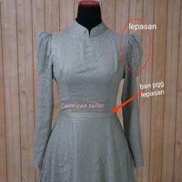 Gambar [New] Gaun Pengantin Muslim By Almizan Tailor - Ijo Sage green, L (LD 100) dari Rafiq Mini Store ID undefined 3 Tokopedia
