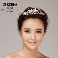 Gambar Hiasan Kepala Mahkota Pengantin Kristal Pernikahan TRP021 - Putih silver dari Lenka Wedding Shop undefined 2 Tokopedia