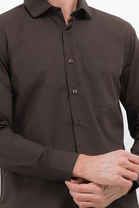 Gambar CDL Kemeja Lengan Panjang Slim Fit Pria I0249J03H - L, Brown dari Cardinal Brand undefined 3 Tokopedia