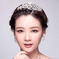 Gambar Hiasan Kepala Mahkota Pengantin Kristal Pernikahan TRP021 - Putih silver dari Lenka Wedding Shop undefined 3 Tokopedia