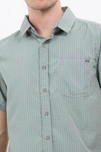 Gambar CDL Kemeja Lengan Pendek Slim Fit Pria H0222P06A - L, Green dari Cardinal Brand undefined 3 Tokopedia