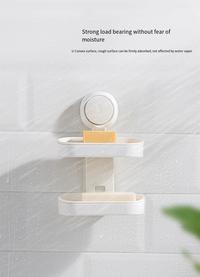 Gambar Taili Bathroom Accessories Soap Box Sucker Wall-Mounted Storage Rack dari dandruffy undefined 1 Tokopedia