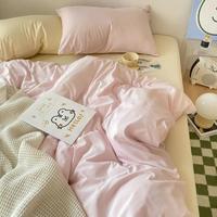Gambar Korean Solid Color Bedding Set Adults Kids Twin Full Queen Size S dari Faidah Berkah undefined 3 Tokopedia