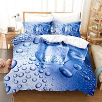 Gambar Blue Ice Cubes Bedding Bedroom Duvet Cover Set Queen Bedding Set dari Faidah Berkah undefined 2 Tokopedia