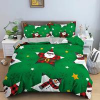 Gambar Christmas Bedding Set 3D Print Santa Claus Duvet Cover Set King Q dari Faidah Berkah undefined 3 Tokopedia