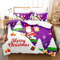 Gambar Cute Santa Claus Bedding Set Christmas Duvet Cover Set Fashion Qu dari Faidah Berkah undefined 4 Tokopedia