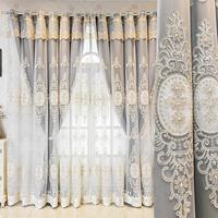 Gambar Luxury Embossed Flower Embroidered Double Layer Blackout Curtains dari Luna Cairo undefined 4 Tokopedia