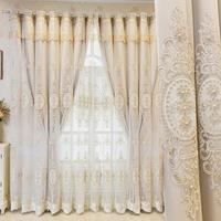 Gambar Luxury Embossed Flower Embroidered Double Layer Blackout Curtains dari Luna Cairo undefined 3 Tokopedia