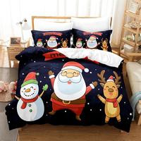Gambar Cute Santa Claus Bedding Set Christmas Duvet Cover Set Fashion Qu dari Faidah Berkah undefined 5 Tokopedia