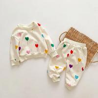 Gambar Milancel 2022 Autumn Baby Clothing Set Heart Print Infant Girls H dari Kina Bazaar undefined 4 Tokopedia