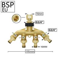 Gambar Brass 3/4" Thread Garden Hose Water Splitter 2/4-Way Garden Tap dari dalyzen undefined 5 Tokopedia