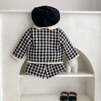 Gambar 4319D Girl Clothing Set 2023 Spring Baby Tweed Plaid Girls Two P dari Dilan Mart42 undefined 2 Tokopedia