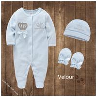 Gambar Baby Boys Rompers Royal Crown Prince Clothing Sets With Cap Glove dari Refina Vista undefined 3 Tokopedia