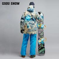 Gambar Super Warm Men Ski Suit Snowboard Jacket Pant Windproof Waterproo dari Spider Store1 undefined 2 Tokopedia
