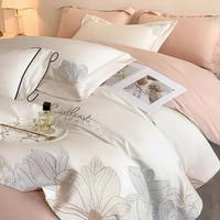 Gambar Hepburn Embroidery King Size Bedding Set 100Persen Cotton Double Duvet dari Enigmaa Retro undefined 1 Tokopedia