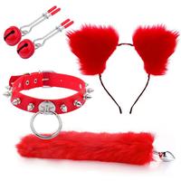 Gambar D692 set anal plug ekor rubah nipple clamp bdsm telinga kalung kucing - acak dari git15 undefined 3 Tokopedia