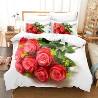Gambar Pink Rose Bedding Set Highgrade Girl White Duvet Cover King Quil dari Enigmaa Retro undefined 2 Tokopedia