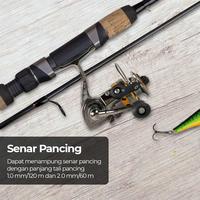 Gambar Reel Pancing Mini Spinning Fishing Reel 4.3:1 Gear Ratio - MN100 - Hitam dari cv_bomiindo undefined 3 Tokopedia