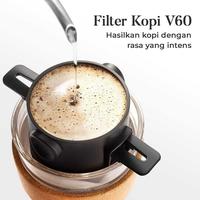 Gambar [ACC] One Two Cups Filter Penyaring Kopi Portable Cone Coffee Dripper - Hitam dari Accera Store undefined 4 Tokopedia